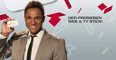 Der Pro Sieben Web &amp; TV Stick und ein Moderator